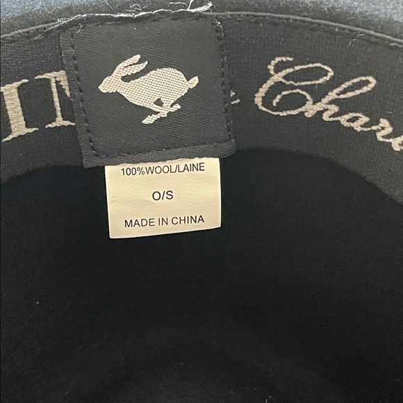 Peter Grimm Black Fedora Hat Unisex Style, 100% Wool Felt, Embellished Band -OS